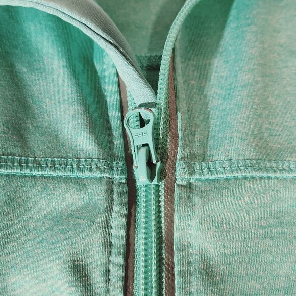 BKE Sport Womens Sz L Activewear Light Jacket Long Sleeve Full Zip Pockets Blue - Picture 4 of 11